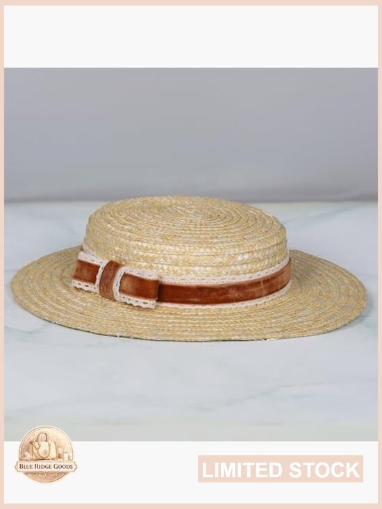 Straw Bowknot Boater Hat Summer Beach Sun Hat Womens Fedora Jazz Hat main image 6